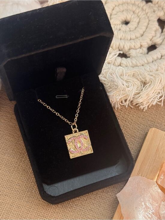 CHANEL Jewelry - ONLY 1! Vintage CC Gold square Upcycled Necklace